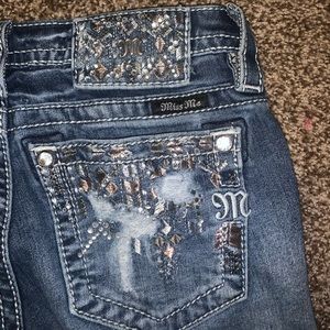 Miss me jeans with rips in thigh and knee